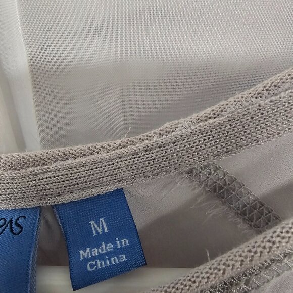 Simply Vera Vera Wang Tee Gray Sheer Mesh Whimsigoth Fairy Twee M - Picture 8 of 11